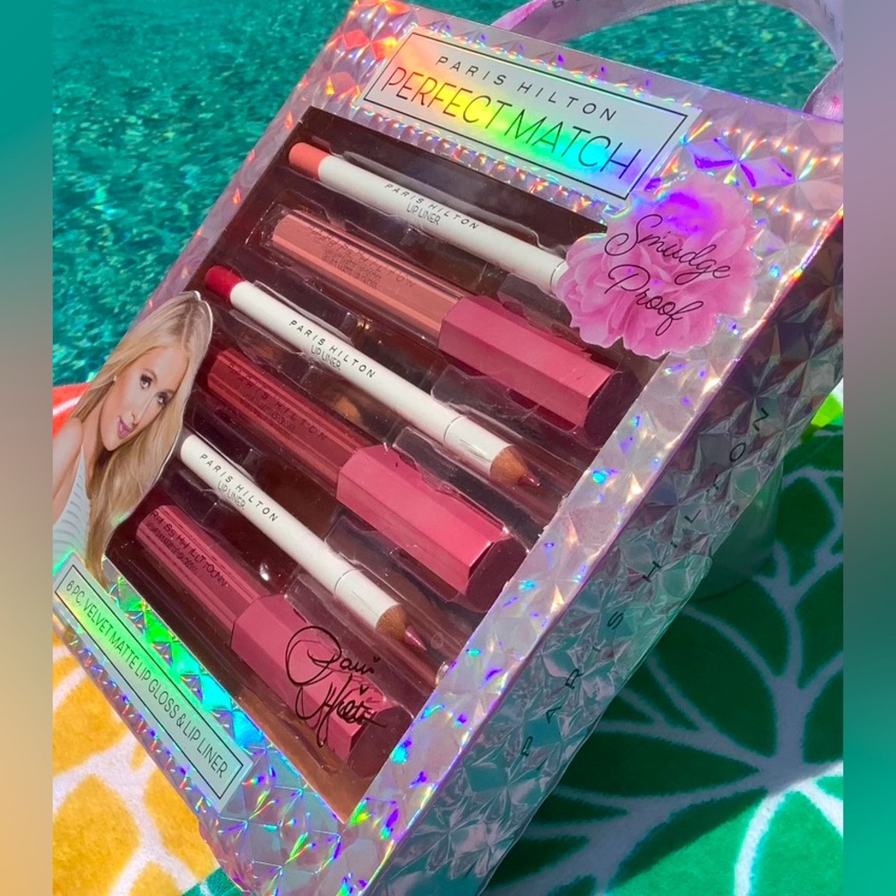 💋PARIS HILTON💋NWT Perfect Match Set - 3 velvet matte gloss, 3 long wear liners